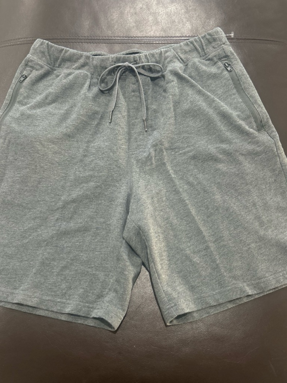 Eddie Bauer Men's Heather Gray Athletic Drawstring Shorts